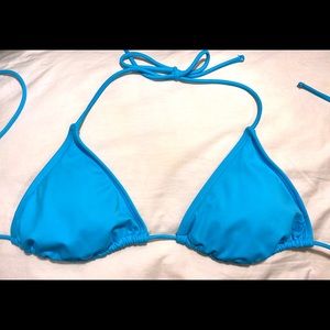 OP swimwear aqua blue tie bikini top size large